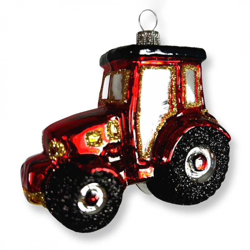 Bombka figurka szklana Traktor